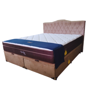 Kit Baú Box King + Colchão + Cabeceira Bege