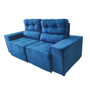 Sofá Retrátil e Reclinável 2 Lugares - Azul