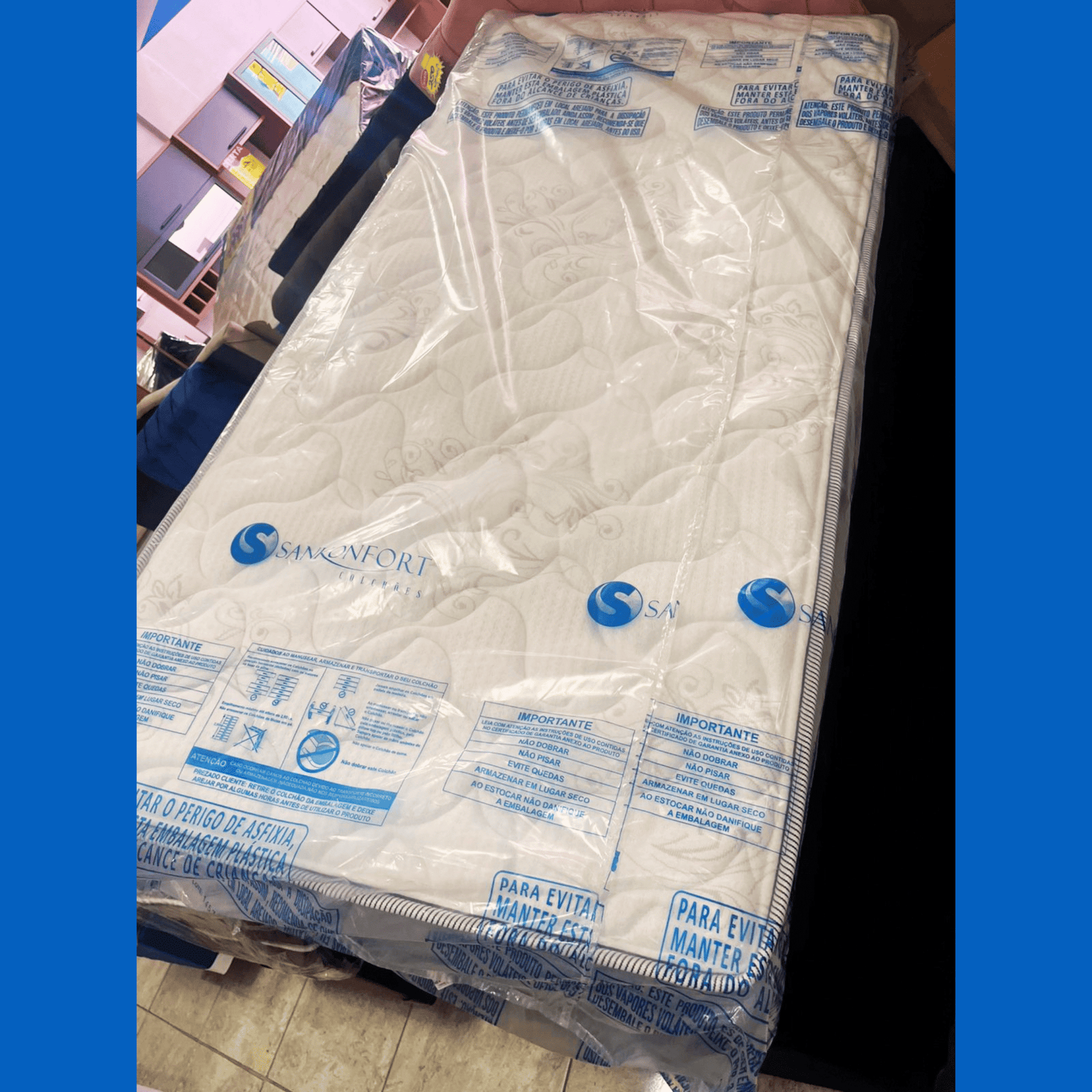 Colchão sankonfot para 120kg 88x188x25 pura espuma dupla face